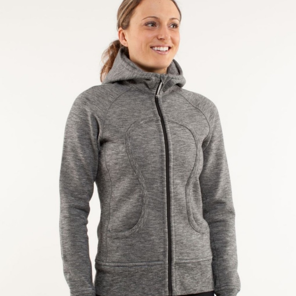 Salt & Pepper Grey Coal Scuba Hoodie EUC size 8